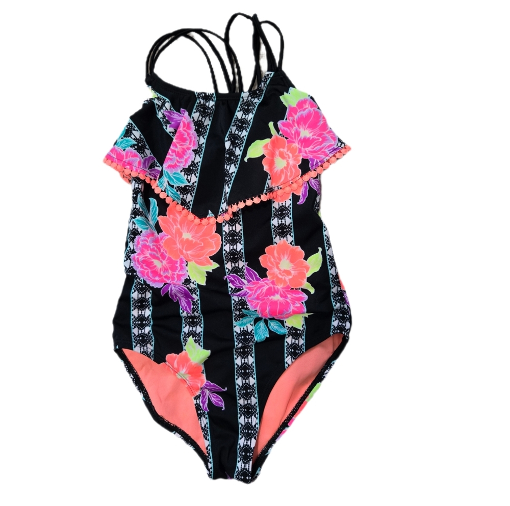 Wonder Nation one-piece girls swimsuit bohemian floral